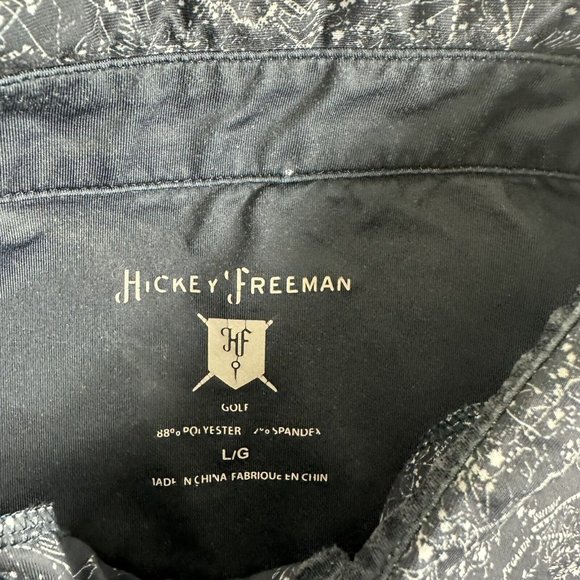 Hickey Freeman Golf Polo Shirt Mens Large‎ Moisture Wicking Performance Abstract - Picture 6 of 9